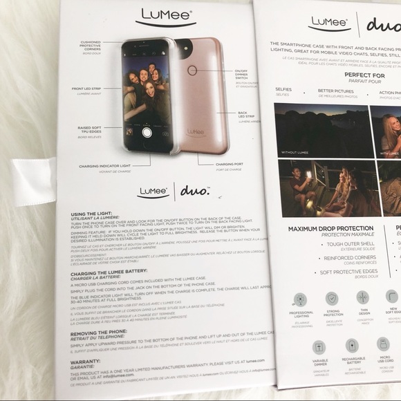 LUMEE Duo Rose Gold Light Up Selfie iPhone Case - Picture 6 of 8